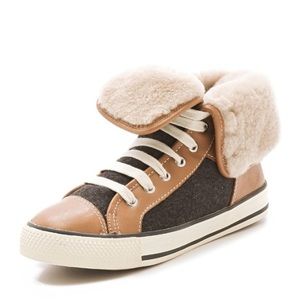 Tory Burch Benjamin Shearling sneakers